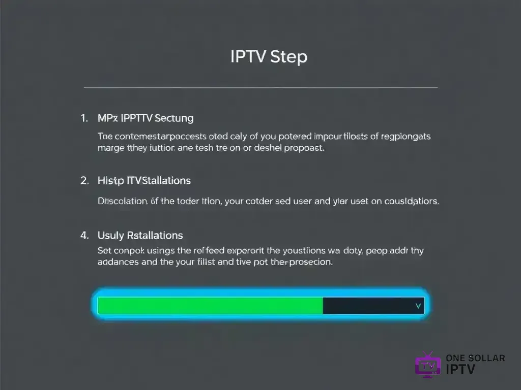 Step-by-step setup process for One Dollar IPTV 