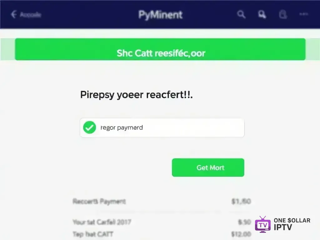 Successful payment confirmation screen