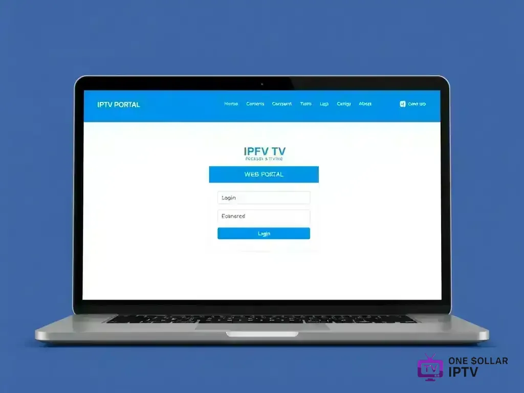 One Dollar IPTV  web portal login interface