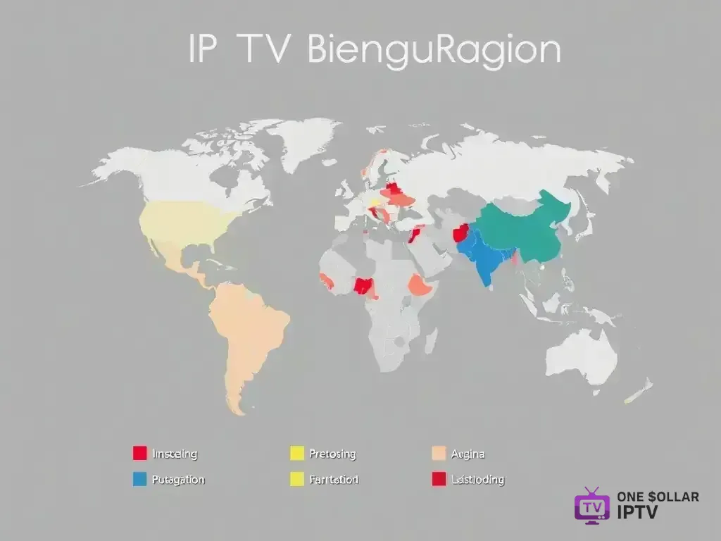 World map showing IPTV regulations by region